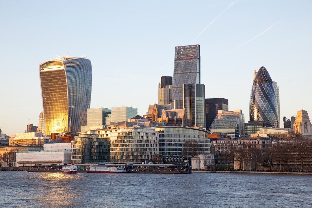 London skyline at sunset